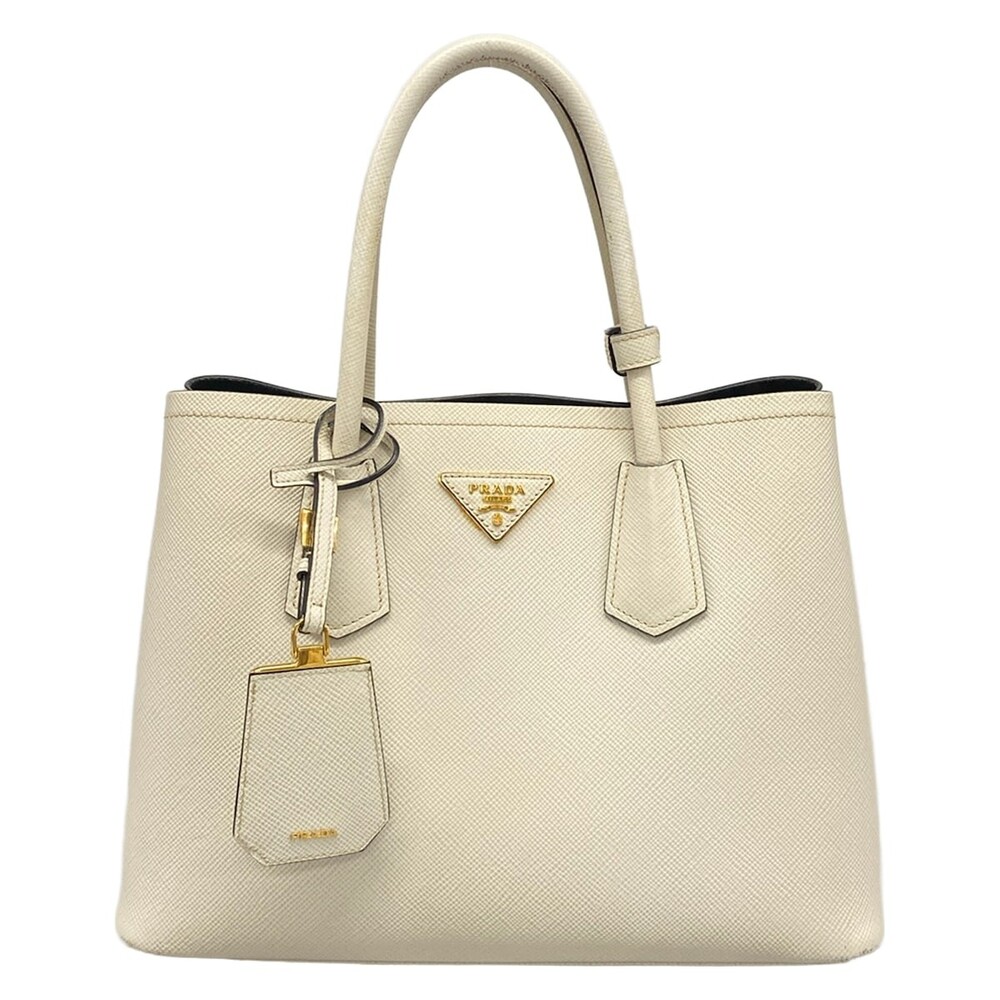Prada Double Small Bag Cream Leather #358018P13B
